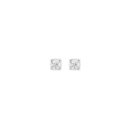 Pendientes Oro Blanco Y Diamante. Género: Mujer. Material: Oro blanco. Piedras: Diamantes