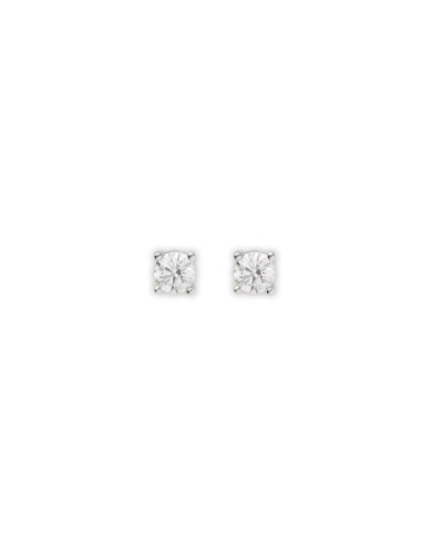 Pendientes Oro Blanco Y Diamante