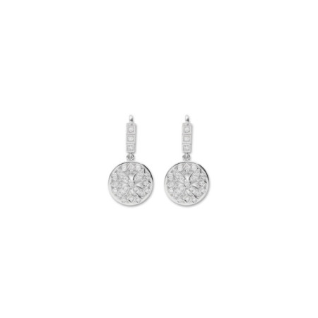 Pendientes Oro Blanco Y Diamantes. Género: Mujer. Material: Oro blanco. Piedras: Diamantes