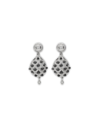 Pendientes Oro Blanco Y Diamantes