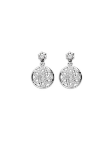 Pendientes Oro Blanco Y Diamantes