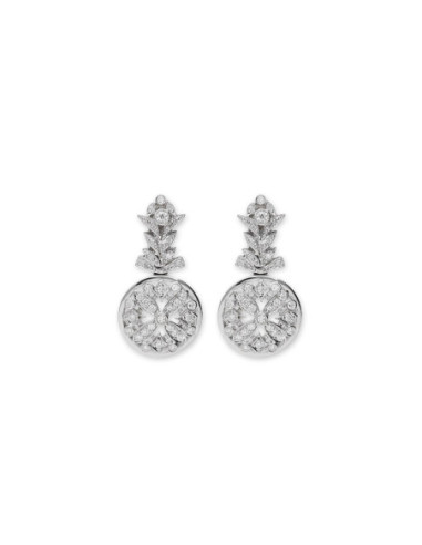 Pendientes Oro Blanco Y Diamantes