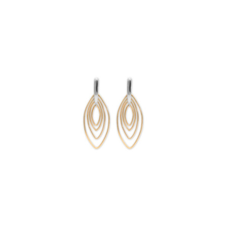 Pendientes Oro Amarillo-Blanco. Género: Mujer. Material: Oro amarillo,Oro blanco. Piedras: Sin gemas