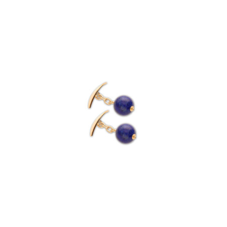 Gemelos Oro Amarillo Y Lapislázuli. Género: Hombre. Material: Oro amarillo. Piedras: Laspislazuli