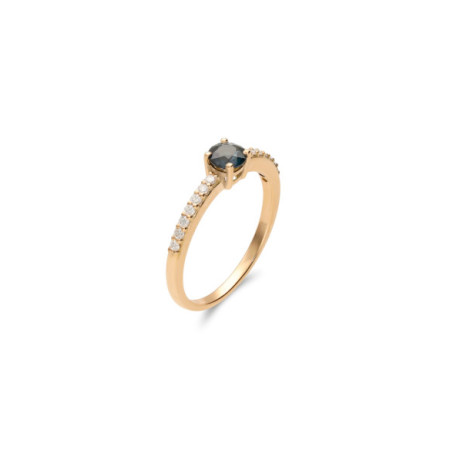 Anillo Oro Amarillo, Zafiro Y Diamantes. Género: Mujer. Material: Oro amarillo. Piedras: Diamantes,Zafiros