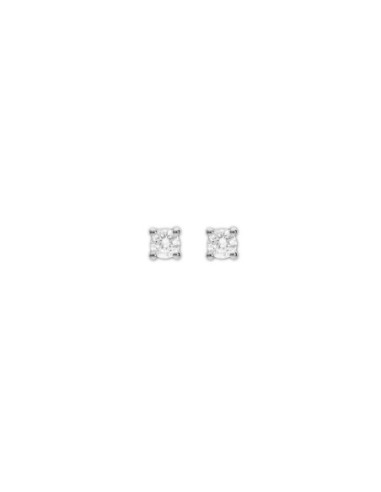 Pendientes Oro Blanco Y Diamante