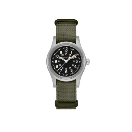 Reloj Hamilton Khaki Field Mechanical 36 MM H69399930. Género: Hombre,Mujer. Material: Acero. Tamaño: De 32mm a 38mm. Correa: Nato. Color esfera: Negro. Estilo: Deportivo. Movimiento: Cuerda. Características técnicas: Reserva de marcha,Hora y segundero