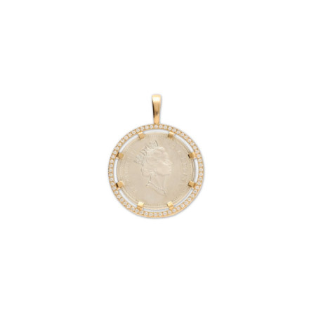 Colgante Plata, Oro Amarillo Y Diamantes. Género: Mujer. Material: Plata,Oro amarillo. Piedras: Diamantes