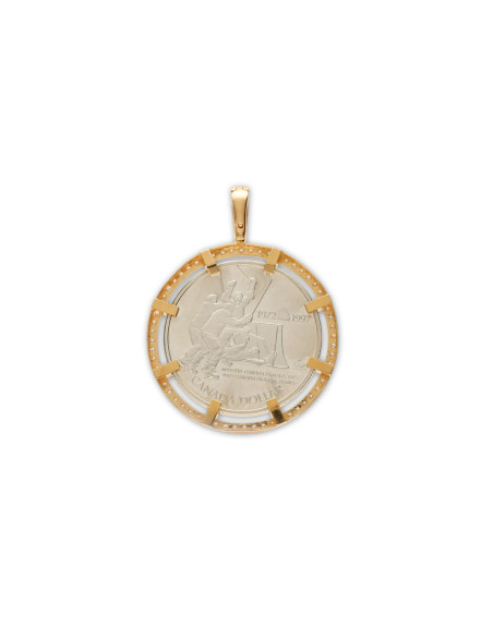 Colgante Plata, Oro Amarillo Y Diamantes