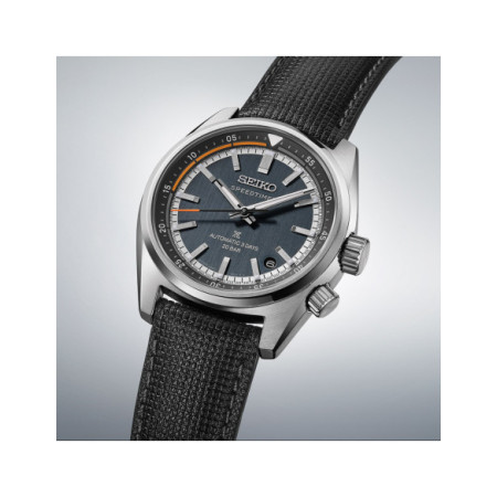 Reloj Seiko Prospex Speedtimer HBC004J1. Género: Hombre. Material: Acero. Tamaño: De 39mm a 42mm. Correa: Piel. Color esfera: Gris. Estilo: Deportivo. Movimiento: Automático. Características técnicas: Calendario,Reserva de marcha,Hora y segundero