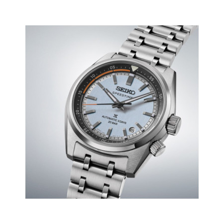 Reloj Seiko Prospex Speedtimer HBC003J1. Género: Hombre. Material: Acero. Tamaño: De 39mm a 42mm. Correa: Acero. Color esfera: Azul. Estilo: Deportivo. Movimiento: Automático. Características técnicas: Hora y segundero,Reserva de marcha,Calendario