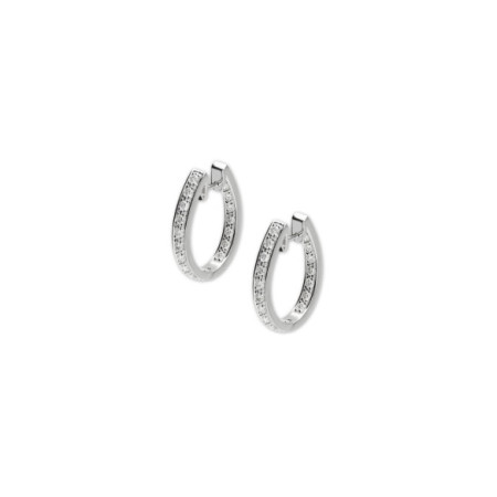 Argollas Oro Blanco Y Diamantes. Género: Mujer. Material: Oro blanco. Piedras: Diamantes