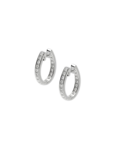 Argollas Oro Blanco Y Diamantes