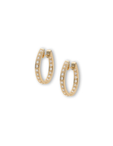 Argollas Oro Amarillo Y Diamantes
