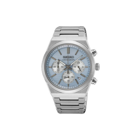 Reloj Seiko Sport Chronograph SSB459P1. Género: Hombre. Material: Acero. Tamaño: De 39mm a 42mm. Correa: Acero. Color esfera: Azul. Estilo: Casual. Movimiento: Cuarzo. Características técnicas: Hora y segundero,Calendario,Cronógrafo