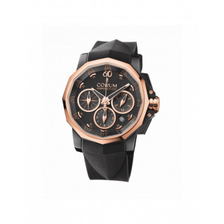 Reloj Corum Admiral s Cup 44 75369193F371AN. Género: Hombre. Material: Acero/Oro. Tamaño: De 43mm a 46mm. Correa: Caucho. Color esfera: Negro. Estilo: Deportivo. Movimiento: Automático. Características técnicas: Hora y segundero,Calendario,Cronógrafo