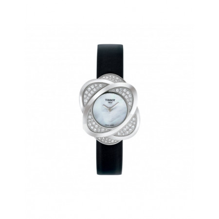 Reloj Tissot Flower Power T03112580. Género: Mujer. Material: Acero,Gemas. Tamaño: Menos de 32mm. Correa: Otros. Color esfera: Nácar. Estilo: Cocktail. Movimiento: Cuarzo. Características técnicas: Solo hora