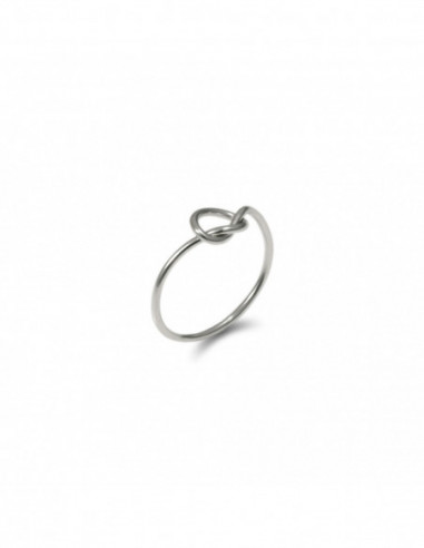 Anillo Oro Blanco Nudo