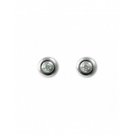 Pendientes Dormilonas Diamantes. Género: Mujer. Material: Oro blanco. Piedras: Diamantes