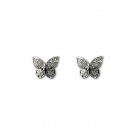 Pendientes Mariposas  Diamantes. Género: Mujer. Material: Oro blanco. Piedras: Diamantes