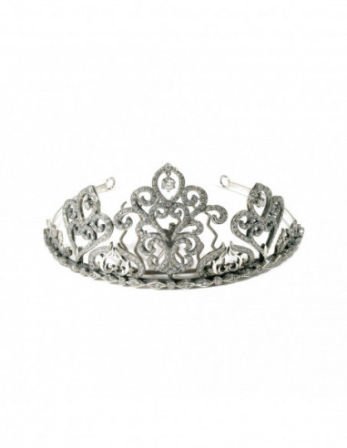 Diadema Novia Art Deco Plata Y Circonitas