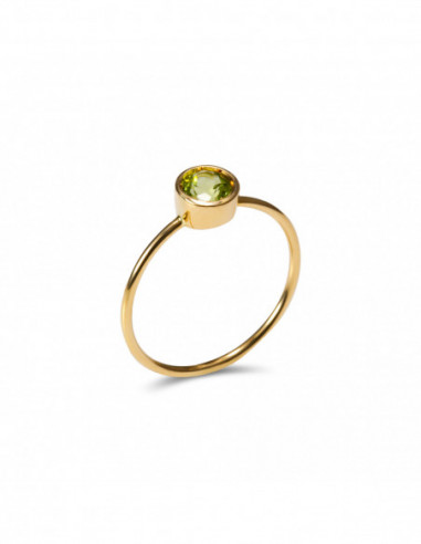 Anillo Oro Amarillo Y Peridoto