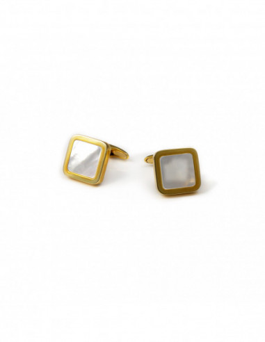 Gemelos Oro Amarillo Y Nácar