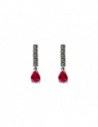 Pendientes Rubíes y Diamantes