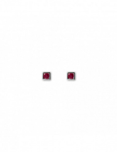 Pendientes Dormilonas Rubíes