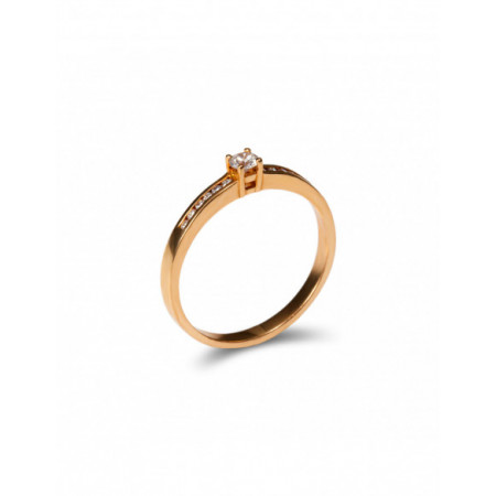 Anillo Oro Rosa Y Diamantes. Género: Mujer. Material: Oro rosa. Piedras: Diamantes