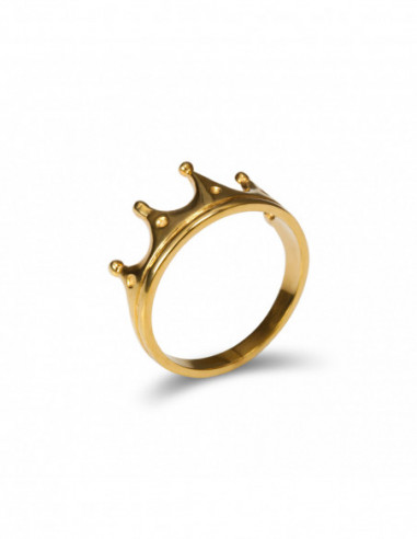 Anillo Plata Chapada Corona