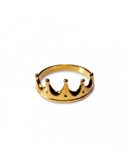Anillo Plata Chapada Corona