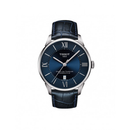 Reloj Tissot Chemin Des Tourelles T099.407.16.048.00. Material: Acero. Tamaño: De 39mm a 42mm. Correa: Piel. Color esfera: Azul. Estilo: Clásico,Casual. Movimiento: Automático. Características técnicas: Hora y segundero,Calendario