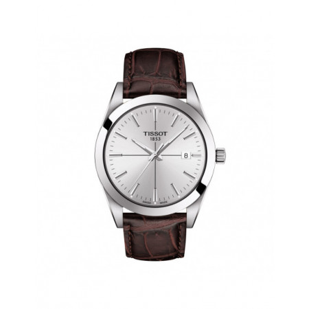 Reloj Tissot Gentleman T127.410.16.031.01. Género: Hombre. Material: Acero. Tamaño: De 39mm a 42mm. Correa: Piel. Color esfera: Plata. Estilo: Casual,Clásico. Movimiento: Cuarzo. Características técnicas: Hora y segundero,Calendario