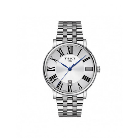 Reloj Tissot Carson T122.410.11.033.00. Género: Hombre. Material: Acero. Tamaño: De 39mm a 42mm. Correa: Acero. Color esfera: Plata. Estilo: Clásico. Movimiento: Cuarzo. Características técnicas: Calendario,Hora y segundero