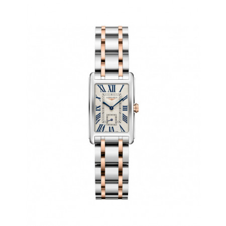 Reloj Longines DolceVita L5.255.5.71.7. Género: Mujer. Material: Acero/Oro. Tamaño: De 32mm a 38mm. Correa: Combinados. Color esfera: Blanco. Estilo: Clásico. Movimiento: Cuarzo. Características técnicas: Calendario