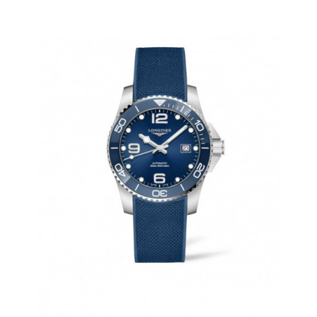 Reloj Longines HydroConquest L3.781.4.96.9. Género: Hombre. Material: Acero. Tamaño: De 39mm a 42mm. Correa: Caucho. Color esfera: Azul. Estilo: Deportivo. Movimiento: Automático. Características técnicas: Calendario