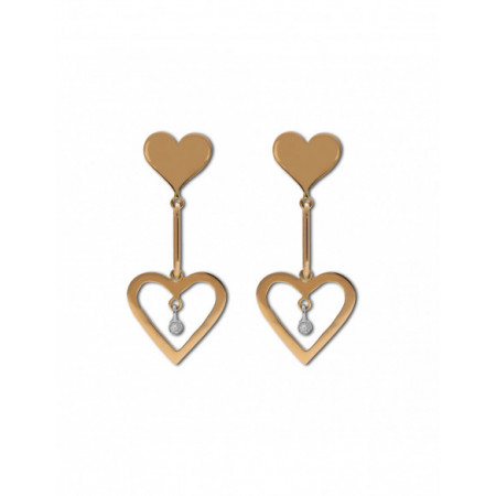 Pendientes Oro Diamantes. Género: Mujer. Material: Oro amarillo. Piedras: Diamantes