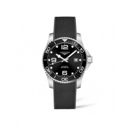 Reloj Longines HydroConquest L3.781.4.56.9. Género: Hombre. Material: Acero. Tamaño: De 39mm a 42mm. Correa: Caucho. Color esfera: Negro. Estilo: Deportivo. Movimiento: Automático. Características técnicas: Calendario