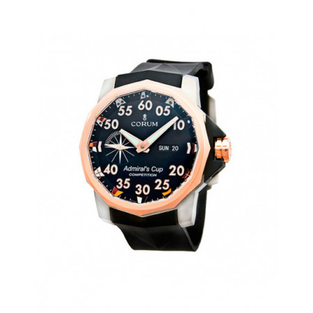 Reloj Corum Admiral´s Cup Competition 48 947.931.05/0371 AN32. Género: Hombre. Material: Acero. Tamaño: Más de 46mm. Correa: Caucho. Color esfera: Negro. Estilo: Deportivo. Movimiento: Automático. Características técnicas: Calendario,Hora y segundero
