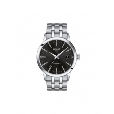 Reloj Tissot Classic Dream Swissmatic T129.407.11.051.00. Género: Hombre. Material: Acero. Tamaño: De 39mm a 42mm. Correa: Acero. Color esfera: Negro. Estilo: Casual,Clásico. Movimiento: Automático. Características técnicas: Calendario,Hora y segundero