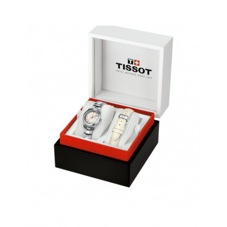 Reloj Tissot T-MY Lady T132.010.11.111.00. Género: Mujer,Mujer. Material: Acero,Acero. Tamaño: Menos de 32mm,Menos de 32mm. Correa: Acero,Acero. Color esfera: Nácar,Nácar. Estilo: Casual,Casual. Movimiento: Cuarzo,Cuarzo. Características técnicas: Calendario,Hora y segundero,Hora y segundero