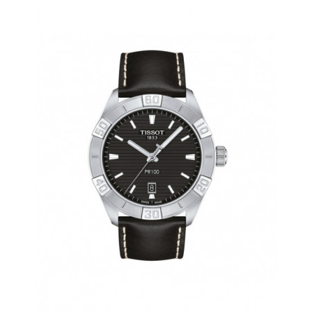 Reloj Tissot PR100 Sport Gent  T101.610.16.051.00. Género: Hombre. Material: Acero. Tamaño: De 39mm a 42mm. Correa: Piel. Color esfera: Negro. Estilo: Casual. Movimiento: Cuarzo. Características técnicas: Calendario,Hora y segundero