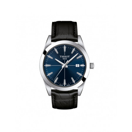 Reloj Tissot Gentleman T127.410.16.041.01. Género: Hombre. Material: Acero. Tamaño: De 39mm a 42mm. Correa: Piel. Color esfera: Azul. Estilo: Casual,Clásico. Movimiento: Cuarzo. Características técnicas: Hora y segundero,Calendario