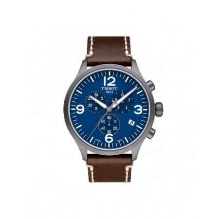 Reloj Tissot Crono XL T116.617.36.047.00. Género: Hombre. Material: Acero. Tamaño: De 43mm a 46mm. Correa: Piel. Color esfera: Azul. Estilo: Casual,Deportivo. Movimiento: Cuarzo. Características técnicas: Calendario,Cronógrafo,Hora y segundero