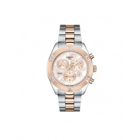 Reloj Tissot PR100 Sport Chic T101.917.22.151.00. Género: Mujer,Mujer. Material: Acero,Acero. Tamaño: De 32mm a 38mm,De 32mm a 38mm. Correa: Combinados,Combinados. Color esfera: Nácar,Nácar. Estilo: Deportivo,Deportivo. Movimiento: Cuarzo,Cuarzo. Características técnicas: Hora y segundero,Calendario,Calendario,Cronógrafo
