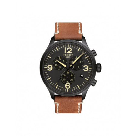Reloj Tissot Crono XL T116.617.36.057.00. Género: Hombre. Material: Acero. Tamaño: De 43mm a 46mm. Correa: Piel. Color esfera: Negro. Estilo: Casual,Deportivo. Movimiento: Cuarzo. Características técnicas: Hora y segundero,Cronógrafo,Calendario