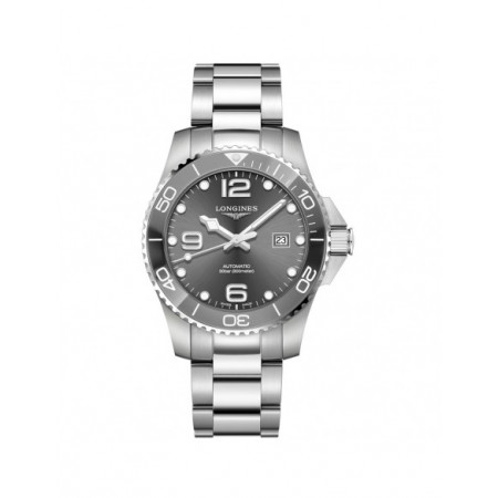 Reloj Longines HydroConquest L3.782.4.76.6. Género: Hombre. Material: Acero,Cerámica. Tamaño: De 43mm a 46mm. Correa: Acero. Color esfera: Gris. Estilo: Deportivo. Movimiento: Automático. Características técnicas: Calendario,Reserva de marcha,Hora y segundero