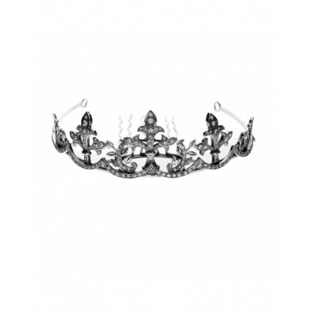 Diadema Novia Plata Flor de Lis. Género: Mujer,Mujer. Material: Plata,Plata. Piedras: Circonitas,Circonitas