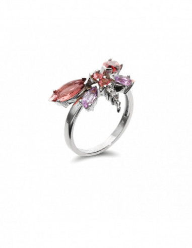 Anillo Oro Blanco Libélula